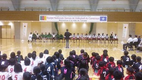 カメルーン女子バレーボールチーム歓迎セレモニー