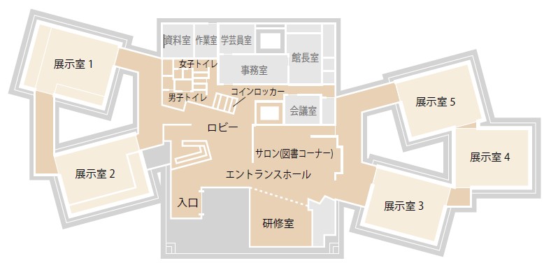 田辺市立美術館の平面図