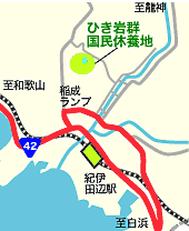 ひき岩群国民休養地地図