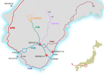 熊野古道周辺の地図