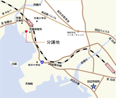 松原しおさい団地の位置を示した地図 詳細は以下
