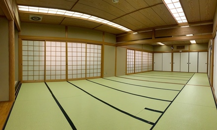 薄緑色の畳が敷かれた和室の写真