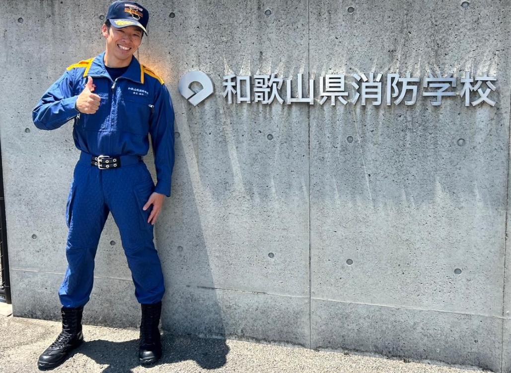 和歌山県消防学校で働く田辺市消防本部の職員の写真