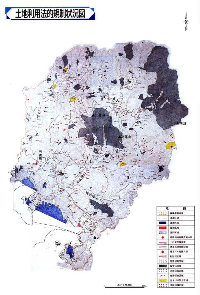 土地利用法的規制に関する状況図 詳細は以下